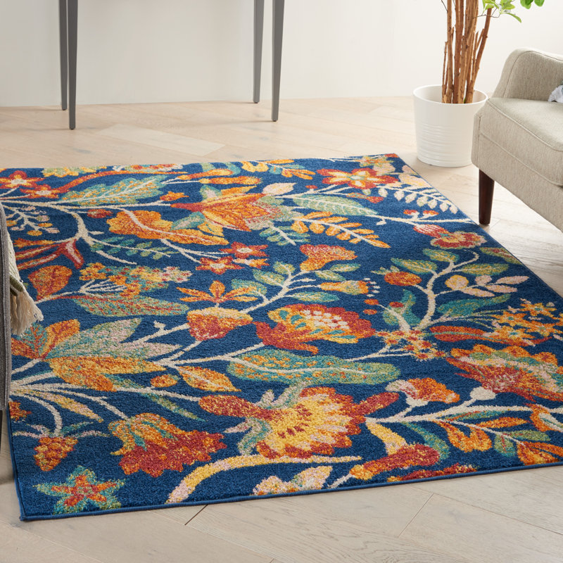 Weyland Floral Indoor Rug, Rectangle 4' x 6'