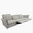 Emilio 116.14" Modular Power Inclining Sofa Sofa with headrest, stain-resistant Corduroy fabric, 5-zone lumbar support