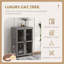 Maison pour chat de luxe avec roulettes PawHut, cage pour chat Catio-1404405612