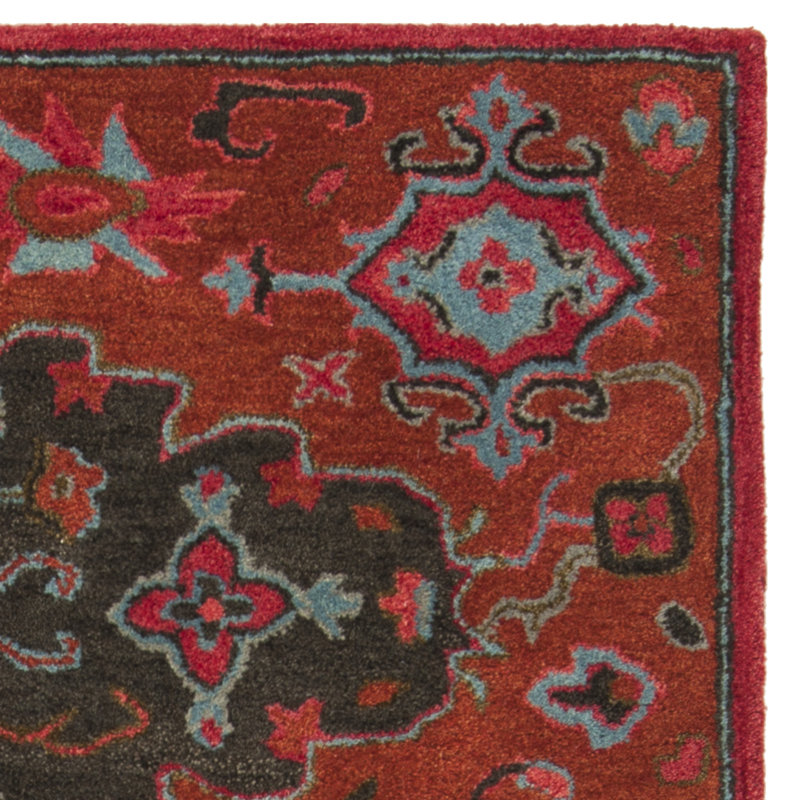 Carlsen Oriental Hand-Tufted Wool Rust Area Rug, Runner 2'3" x 8'