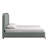 Savannah Curved LED Upholstered Platform Bed With Under-Bed Lighting Fabric-1256891317-1256891316