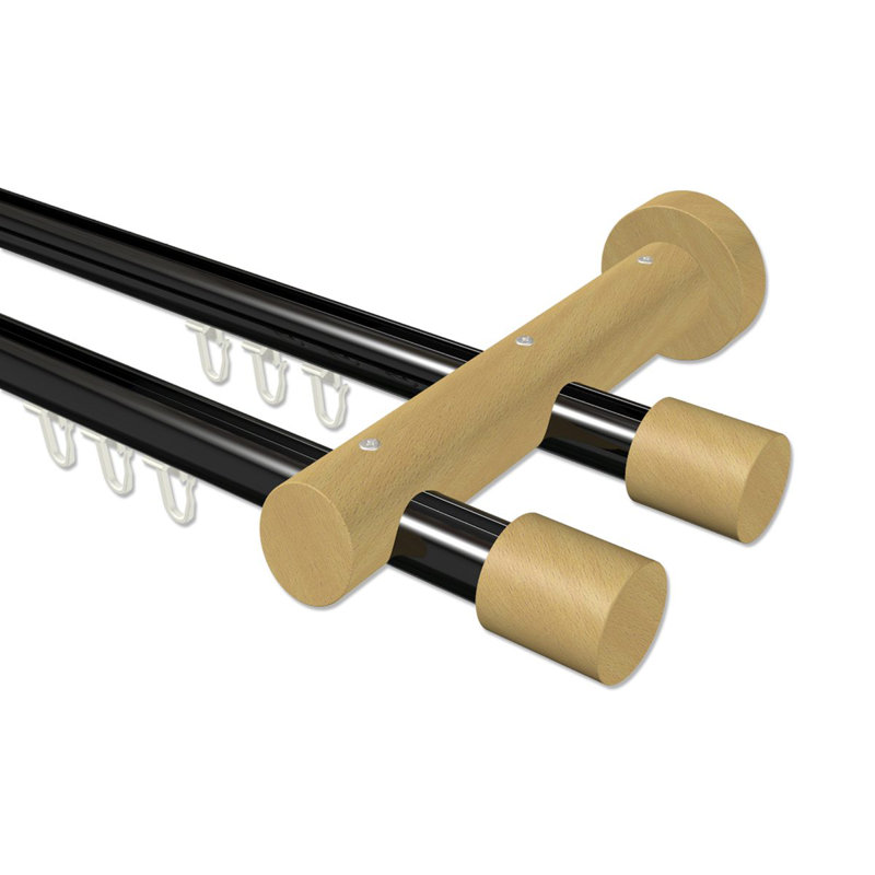 Bellingham Curtain Pole Set, 5cm H x 420cm W