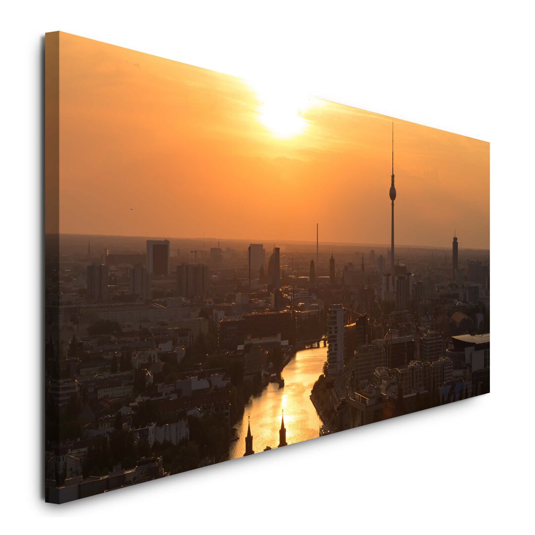 Leinwandbild Berlin Sonnenuntergang