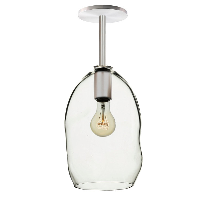 Luminaire suspendu à pot 1 lumière, DEL, Nickel