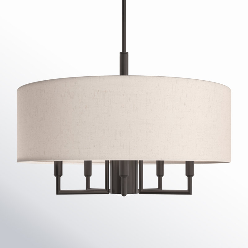 Bazilijus 6-Light Chandelier, Bronze anglais