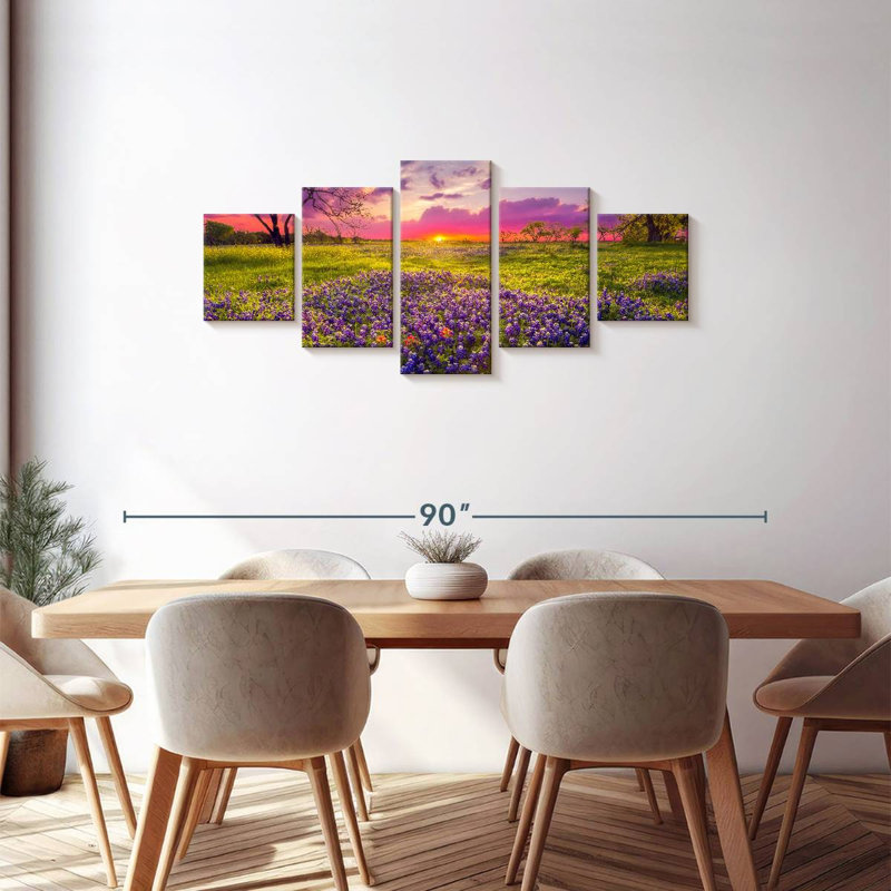 Champ de lavande Pastel Horizon, H 30 po x l 68 po