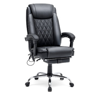  LEAGOO S001 Automatic Executive Home Office Chair Electric Big  and Tall Ergonomic Reclining Office Chair with Foot Rest, High-Back PU  Leather Computer Desk Chairs with Wheels Rolling Task Chair : Office