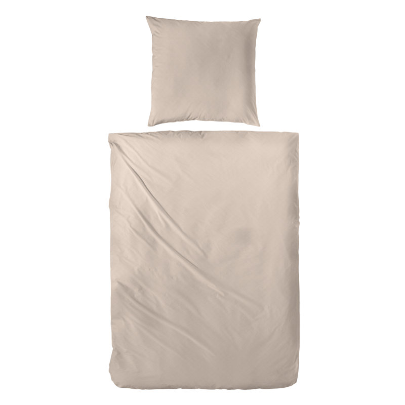 Ardingly Cotton 200 TC Duvet Cover Set, 240 x 200 cm - 2 Pillowcases (80 x 80 cm), Taupe