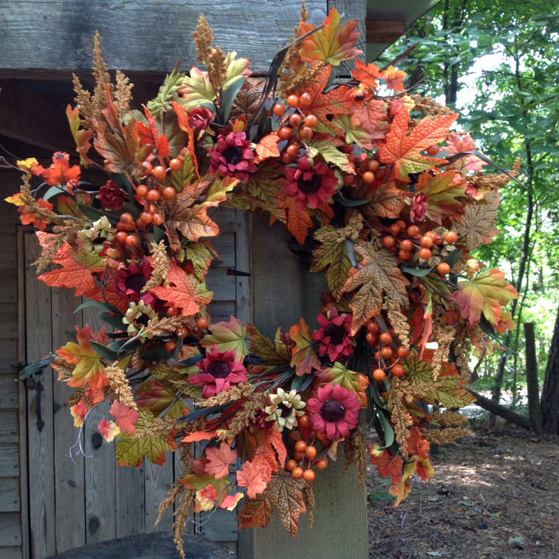 Couronne d'automne, H 28 po x l 28 po x P 6 po