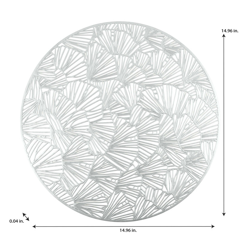 Ensemble de napperons en vinyle 4 pièces, Argent