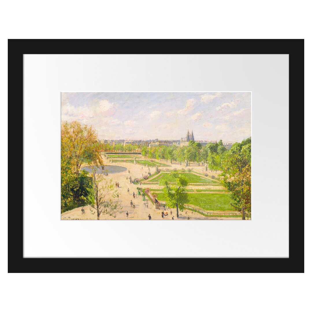 Gerahmter Kunstdruck The Garden of the Tuileries III von Camille Pissarro