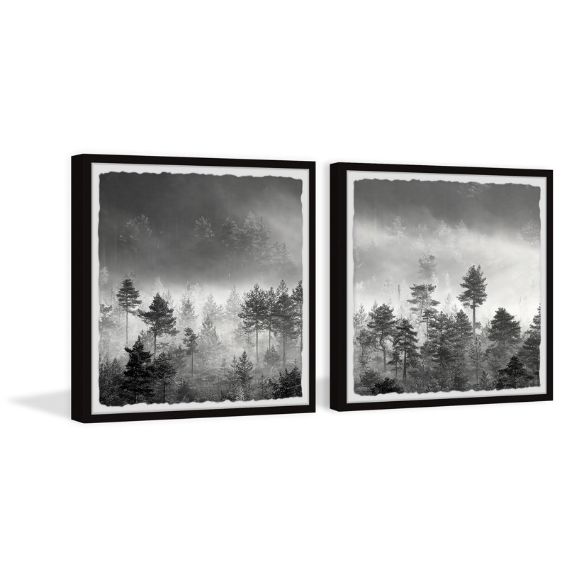 The Forest Spoke Diptych par Marmont Hill - Photographie de cadre 2 pièces, H 18 po x l 18 po