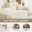 Housse de canapé pour animaux de compagnie Housse de canapé beige pour canapé à 2 coussins Housse de canapé modulaire en L en chenille pour animaux de compagnie Coussin décoratif pour chiens