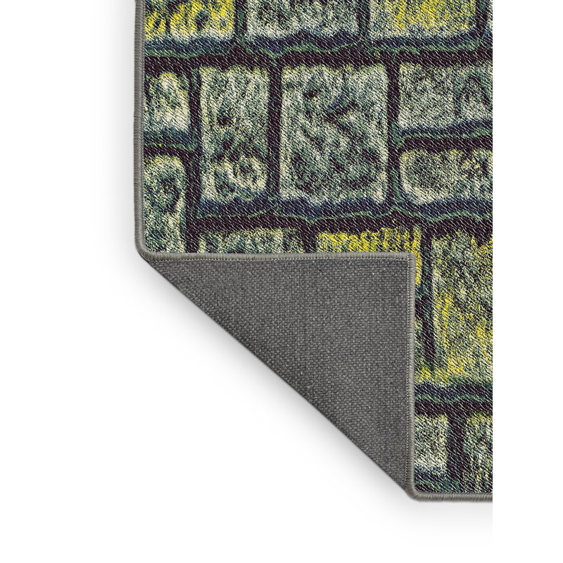 Tapis de zone d’olive à motifs, Rectangle de 5 pi x 8 pi
