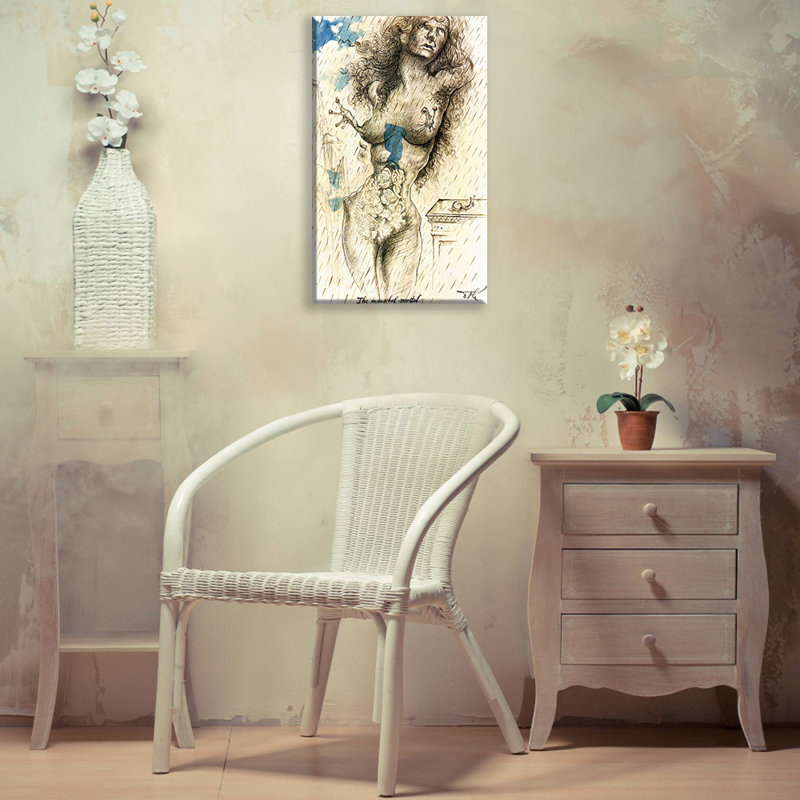 «The Impossible Model» par Salvador Dali, toile tendue avec châssis, H 24 po x l 17 po