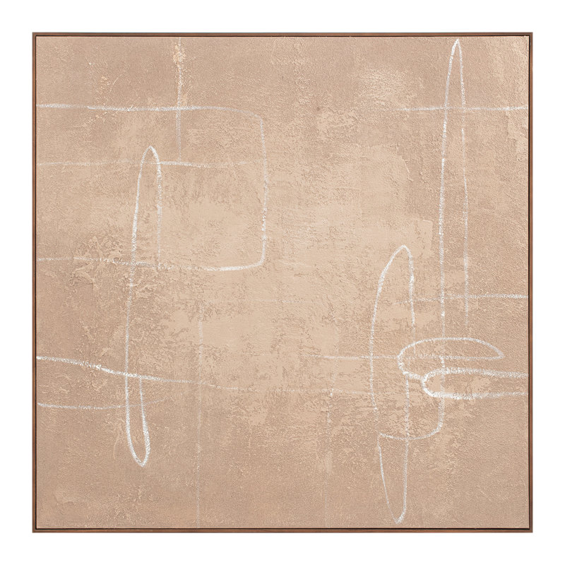 Notion Framed Painting Brown, White/Brown