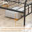 Upholstered Metal Slat Bed
