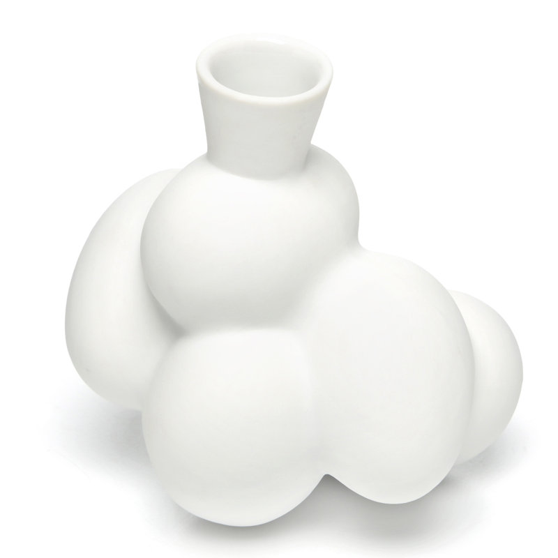Egg Table Vase, 5.71" H x 4.92" W