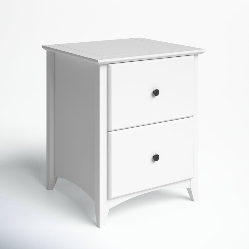 Table de chevet 2 tiroirs Faringdon, Blanc