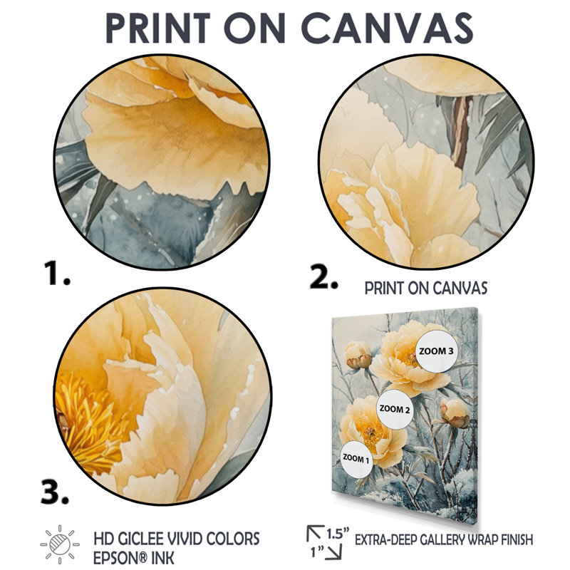 Barnsley - Floral Wall Decor, Argent argent, H 40 po x l 30 po, Reproduction encadrée sans passe-partout