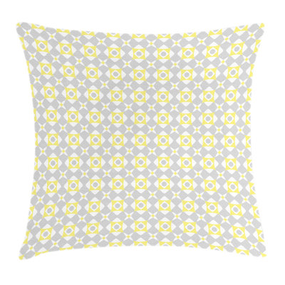 Geometric Tile Style Squares Square Pillow Cover