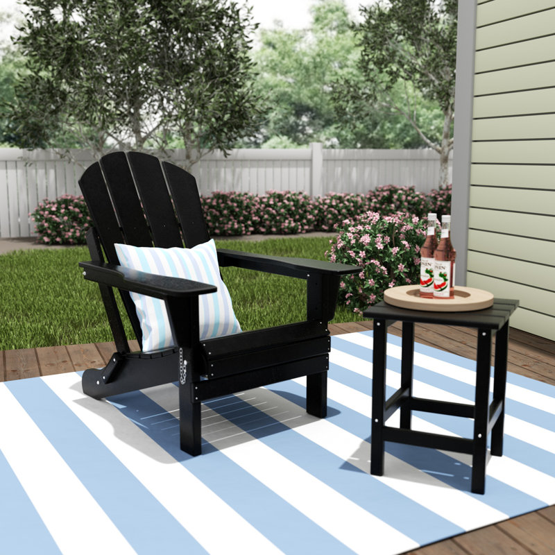 Laguna Outdoor Adirondack Chair, Black