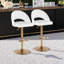 Ensemble de 2 tabourets pivotants contemporains avec hauteur réglable et repose-pieds en T-49890679-49890678