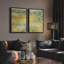 Sunlit Meadow Impressionist Style Nature Wall Decor 2 pièces, impression encadrée-445653552-445653555