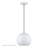Cavill Led White Globe Pendant-121436201