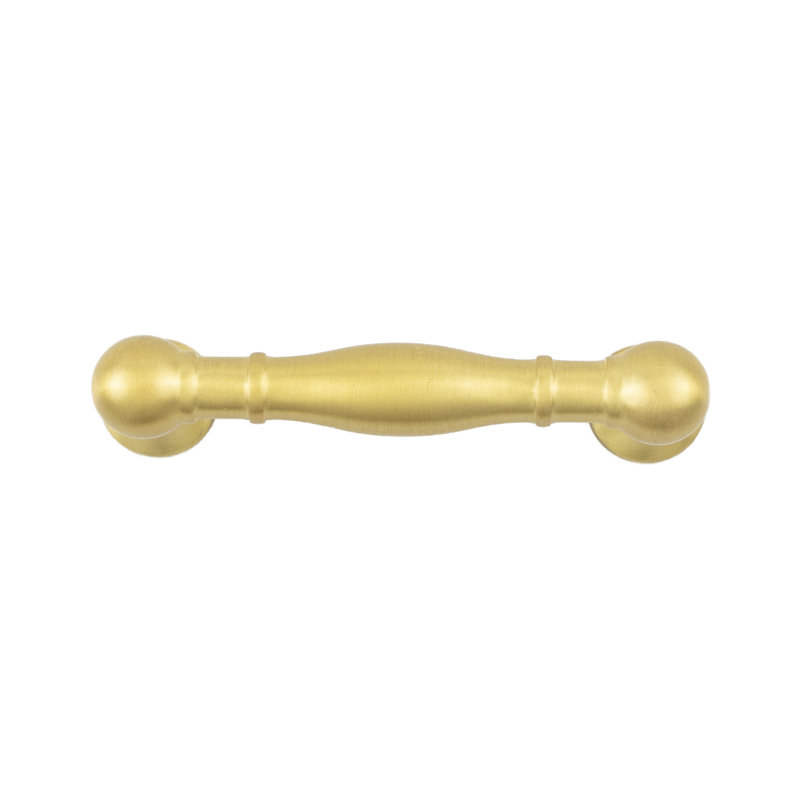Fuller Collection Handle Pull - Traditional Hardware for Drawers & Cabinets, 3", Brushed Golden Brass