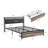 Size Metal Platform Bed Frame With Upholstery Storage Function Headboard And USB LINER And Footboard With Drawers, No Box Spring Needed, Large Under Bed Storage, Easy Assemble