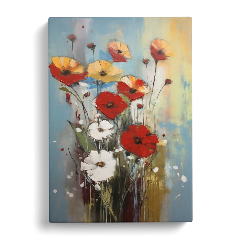 Prajapati Flowers Mid Century Modern Vol.9 - Wrapped Canvas, 76cm H x 50cm W x 3cm D