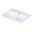 Lavabo de salle de bain simple 24 po, comptoir de meuble-lavabo seulement, 3 trous de robinet, résine