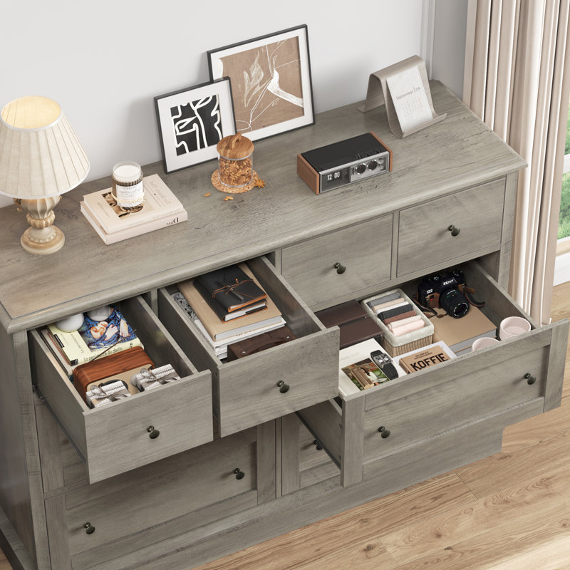 8 - Drawer Dresser, Gray
