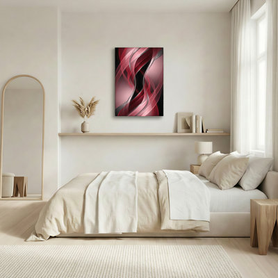 Ensemble de 1 tableau sur toile « Vague rouge »