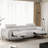 Athos 104.3-inch 3D plush fabric pillow armrest dual motor recliner sofa with adjustable headrest and USB interface-811982112