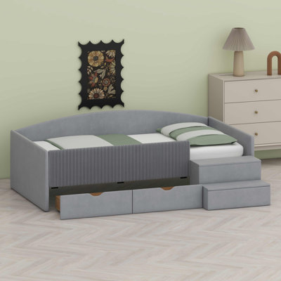 Daybed Frame with Convenient Storage Drawers