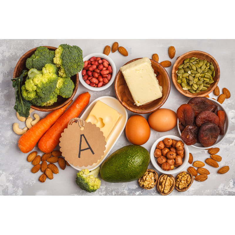 Healthy Food Nutrition - Wrapped Canvas Print, 30cm H x 46cm W x 3.8cm D