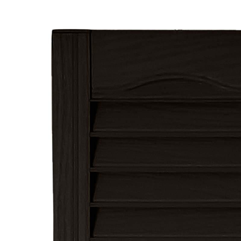 Volet à persiennes sur mesure avec dessus cathédrale, Morceaux de chocolat, 39", 7"