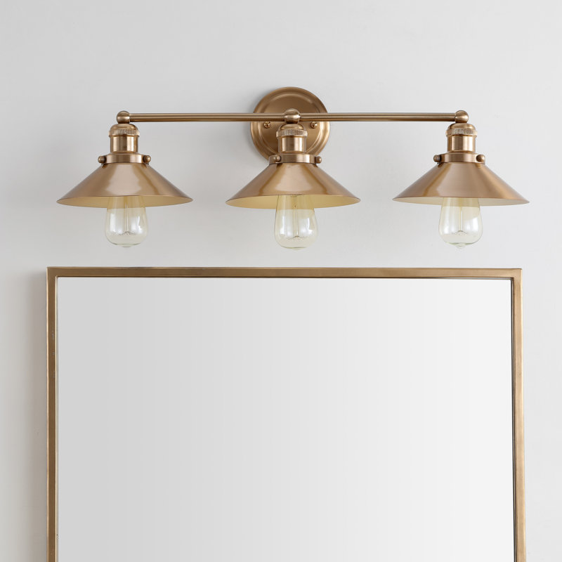 Éclairage pour meuble-lavabo en métal Bagatelle, Laiton doré, 3