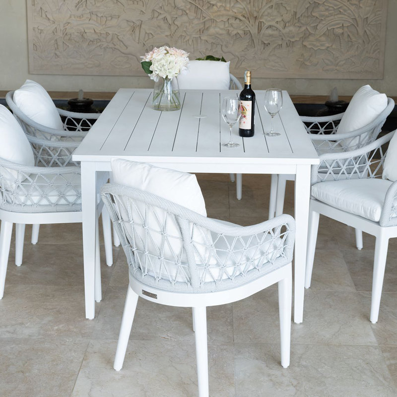 Tribeca Outdoor Dining Table, White
