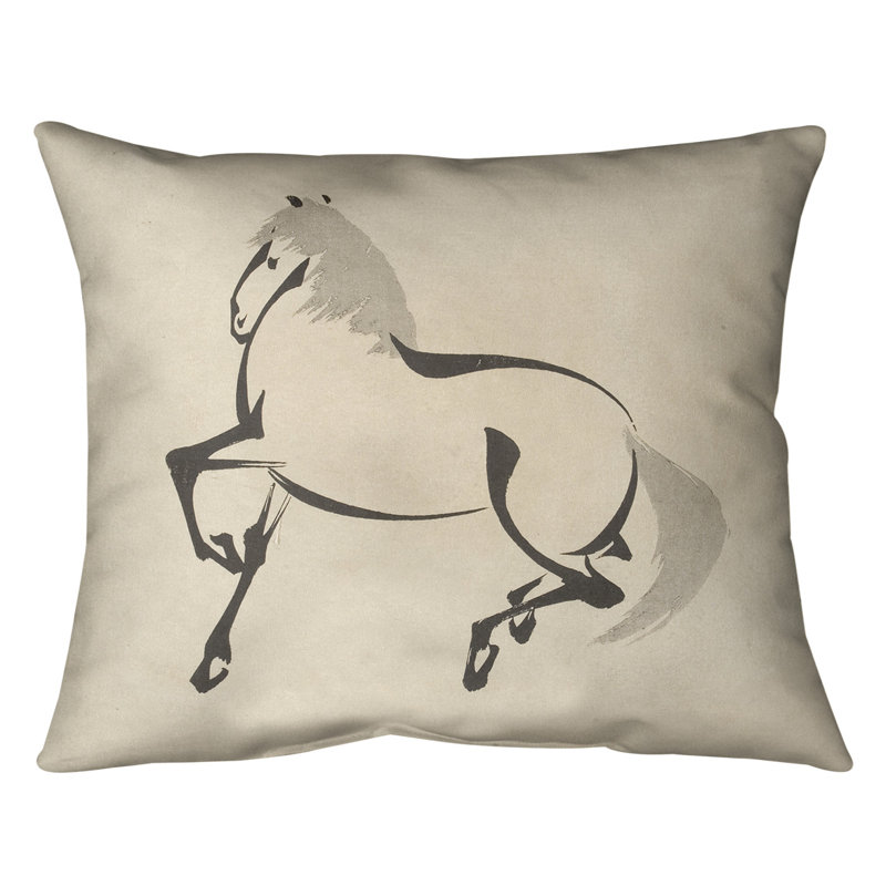 Coussin japonais, Beige, 20 po x 14 po, Duvet synthétique