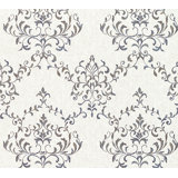 Neapolis 3 Neapolis 3 Floral Lattice Damask Design 33' L x 21" W Metallic Wallpaper Roll