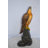 Hawk on a Rock bronze statue - Size: 12"L x 9"W x 22"H.