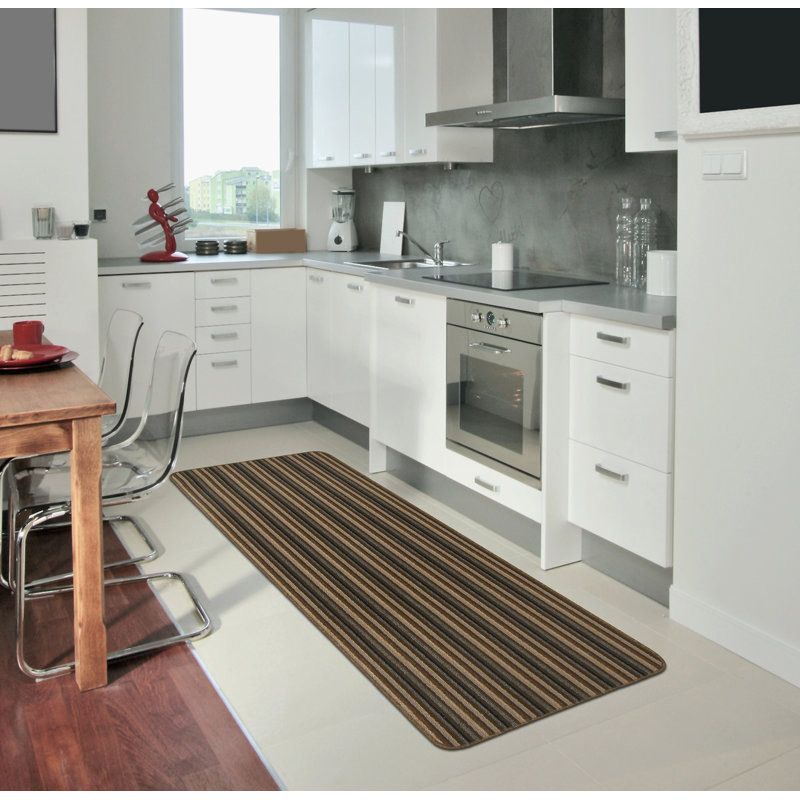 Navin Kitchen Mat, Chocolate, Runner 67 x 240cm