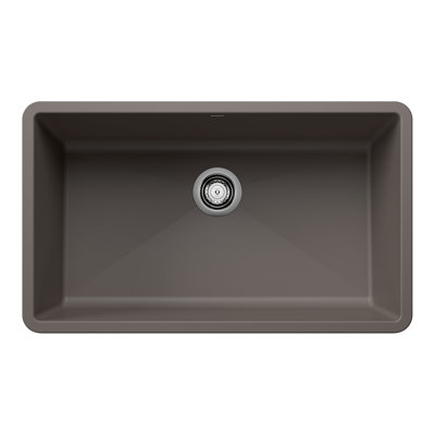Precis SILGRANIT 32" Super Single Undermount Kitchen Sink - Volcano Gray