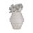 Textured Staggered Vase, White-684365145
