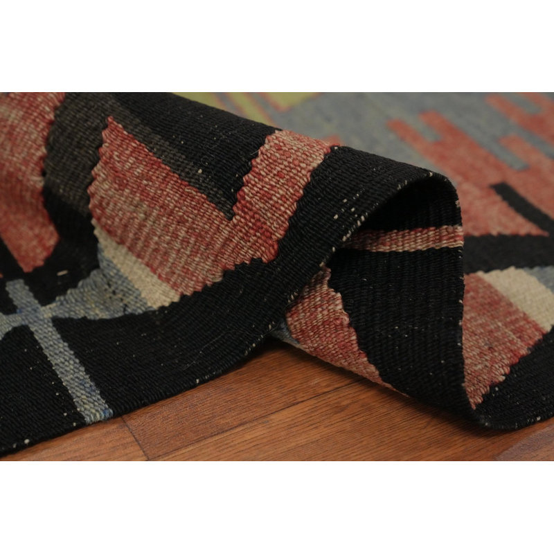 Vegetable Dye Kilim Geometric Area Rug 5x10