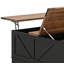 Table basse 40 po avec deux tablettes à plateau relevable en bois brun et noir-1914530085-1914530087