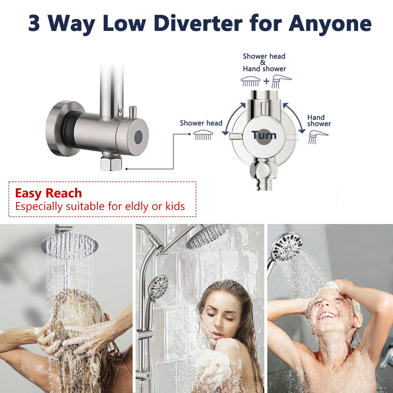 Système de douche complet, Nickel brossé